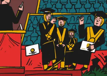 Tren selebrasi di panggung wisuda seperti minta difotoin rektor ala wisudawati UINSA: mengejar atensi maya hingga pergeseran batas hierarki formal MOJOK.CO