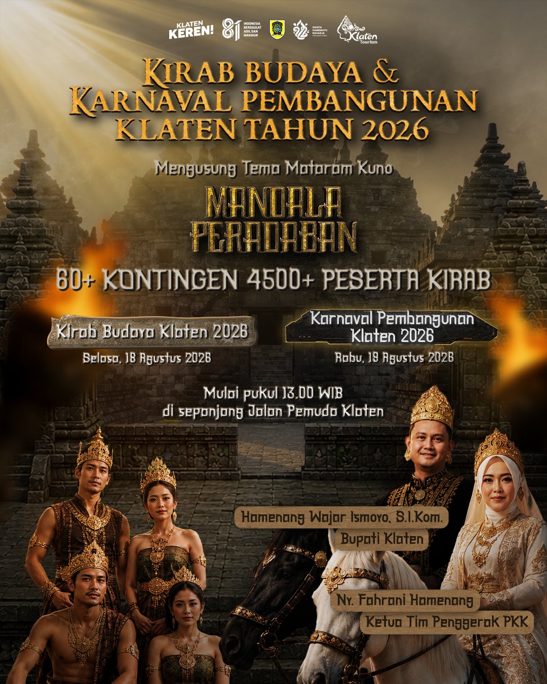 Flyer Publikasi Kirab Budaya Klaten 2026. MOJOK.CO