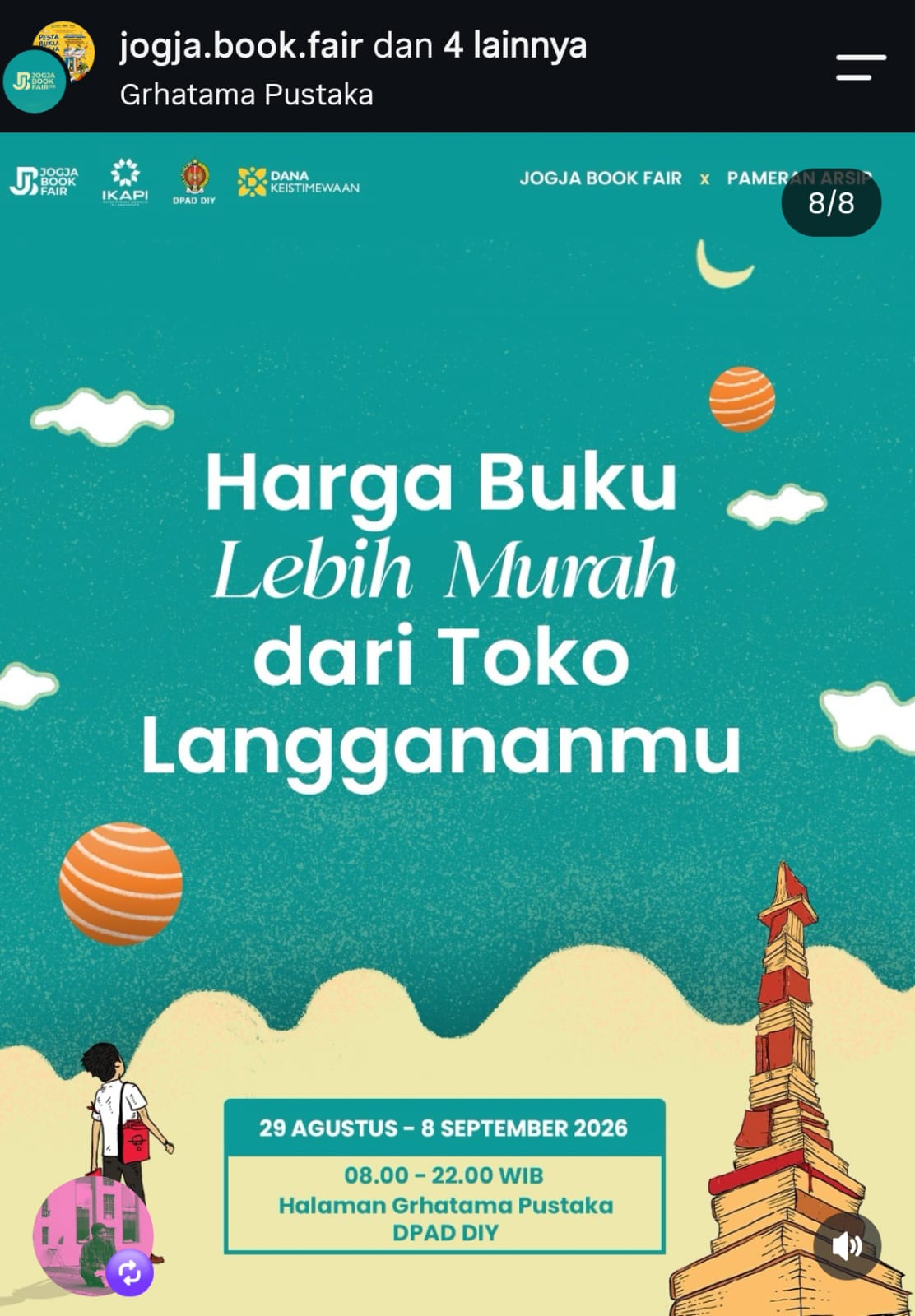 Materi promosi Jogja Book Fair IKAPI DIY yang menyinggung reseller dan toko buku di Jogja MOJOK.CO
