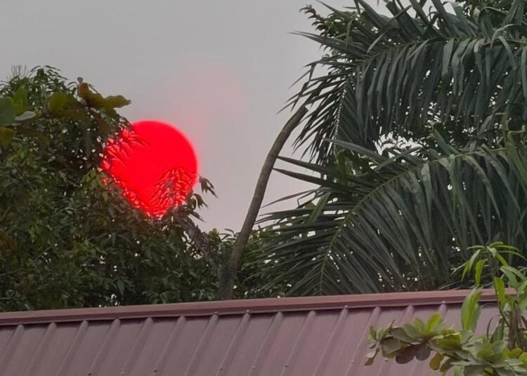 Matahari merah di Kalimantan. MOJOK.CO
