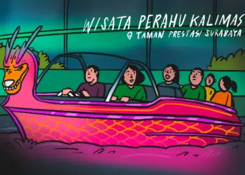 Wisata Perahu Kalimas di Taman Prestasi Surabaya jadi liburan mewah. MOJOK.CO