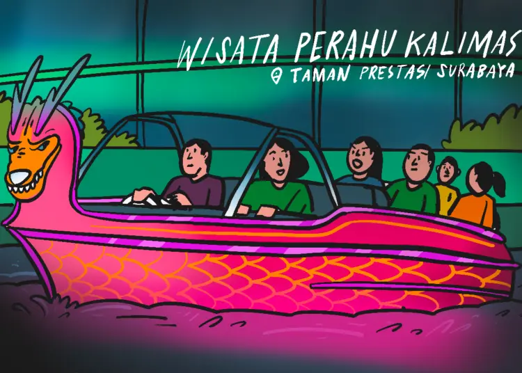 Wisata Perahu Kalimas di Taman Prestasi Surabaya jadi liburan mewah. MOJOK.CO