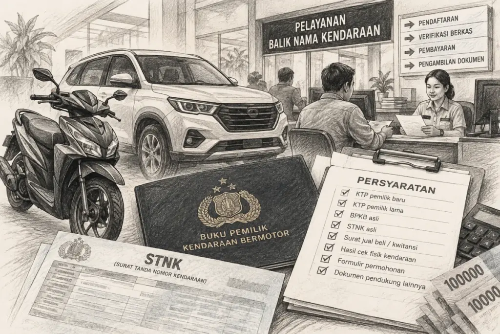 biaya balik nama motor mobil