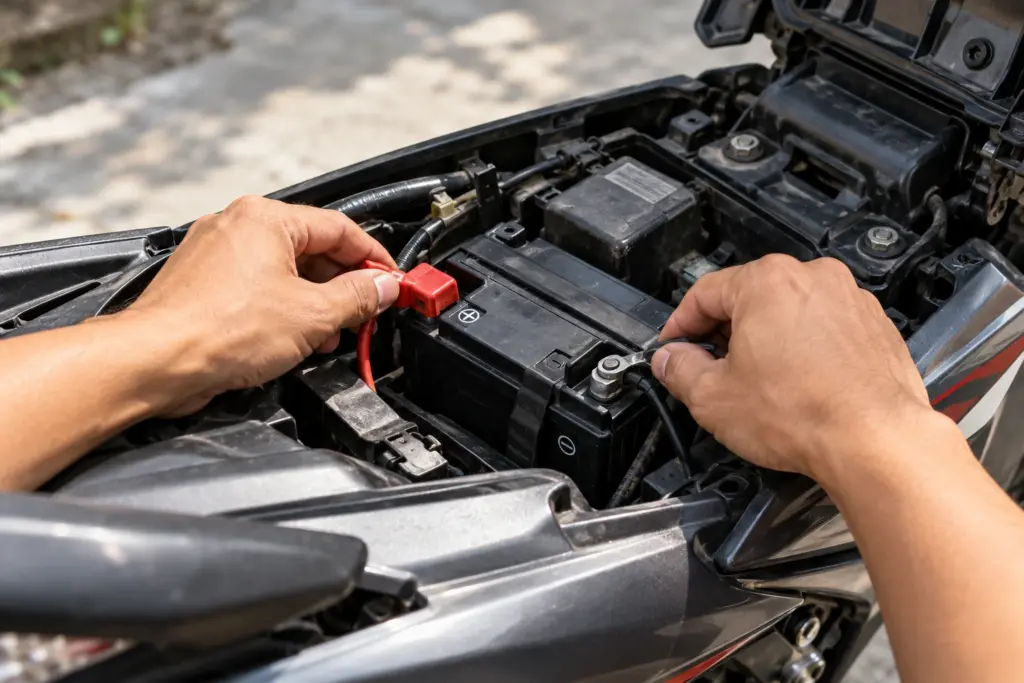 penyebab aki motor cepat soak