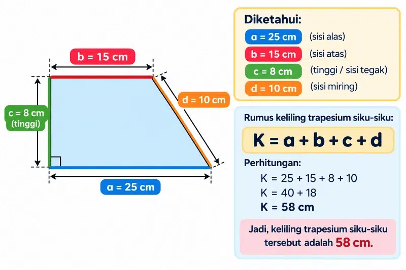 rumus keliling trapesium siku siku